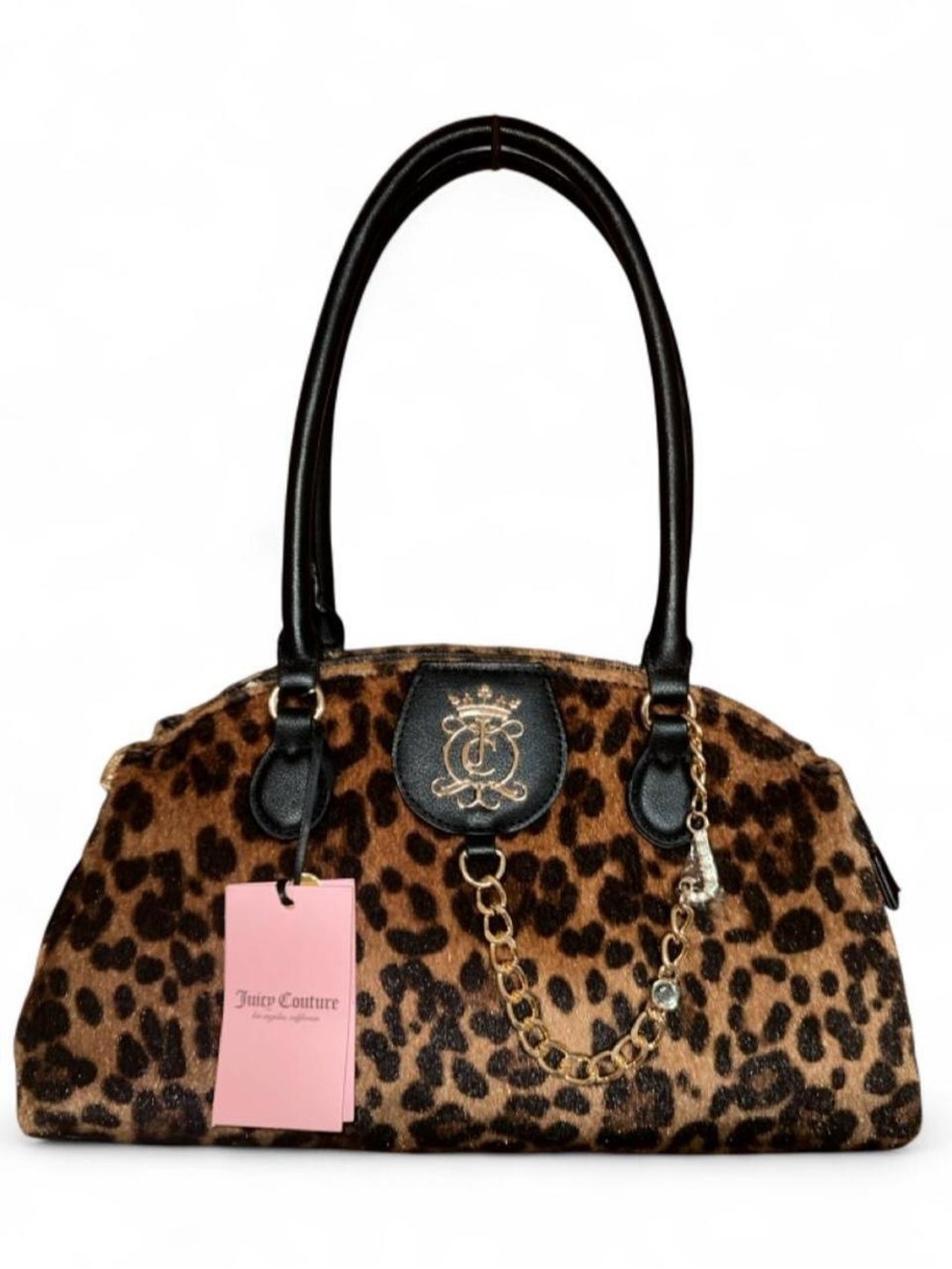 Juicy Couture “Juicy Royal Crest Satchel”, leopard print